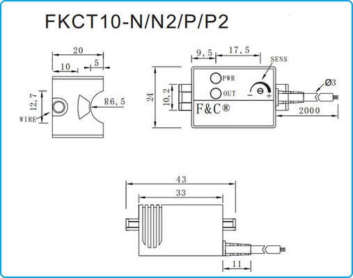 PNP容量性スイッチFKCT10-P 12-24V DCを感じる13mmのパイプラインの水位