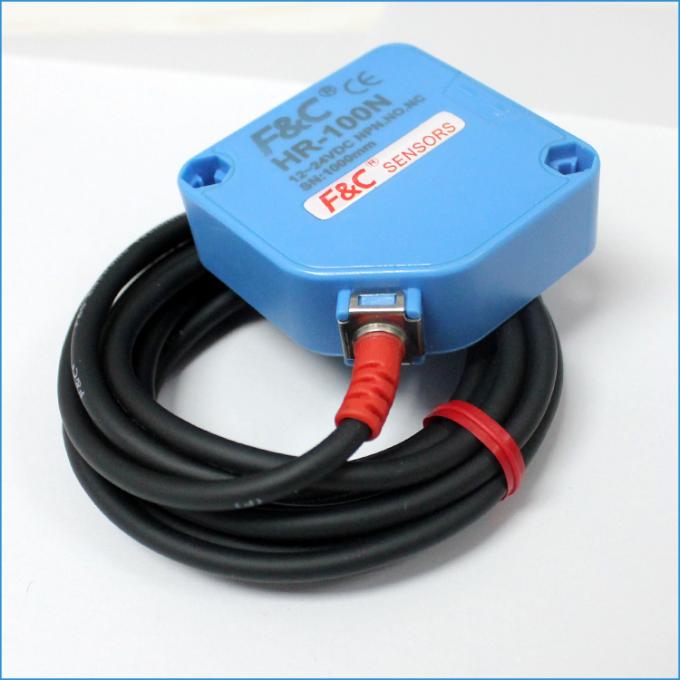 12Volt 4ワイヤー反射光電センサー スイッチPNP 1M感知の正方形センサー