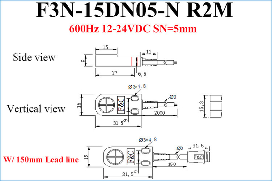 4mmの感知の誘導の位置センサー12-24VDCの上の誘導の金属探知器
