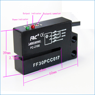F&amp;Cの正常なステッカーのラベル センサー2mmスロット ラベラー機械使用法